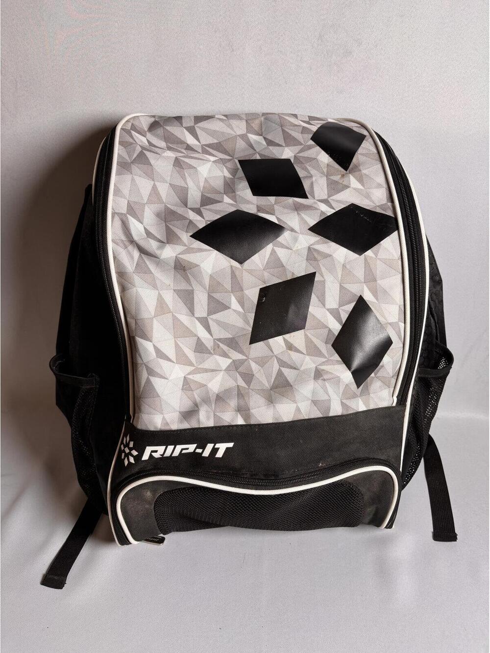 RIP-IT Geometric Sports Backpack Bat Bag Black Gray White